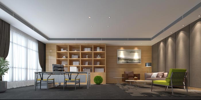 航空科技公司總經理辦公室裝修設計案例效果圖
