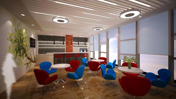 2600平方大型辦公室裝修設計案例