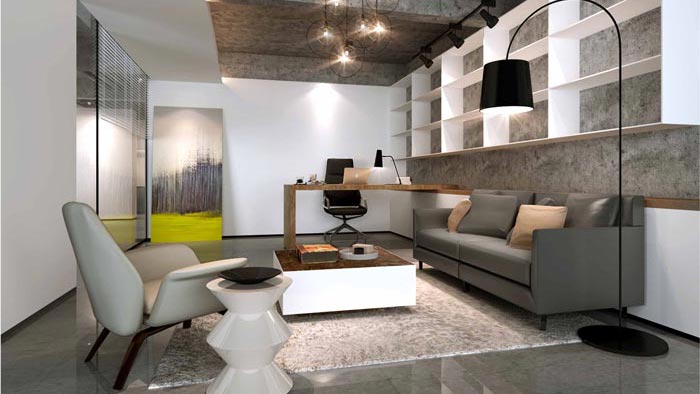 300平方中小型辦公室裝修設計案例