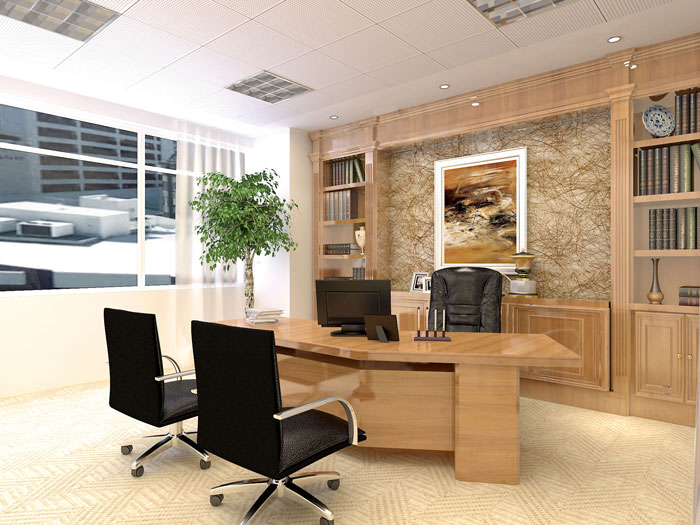230平方小型總經理辦公室裝修設計案例效果圖