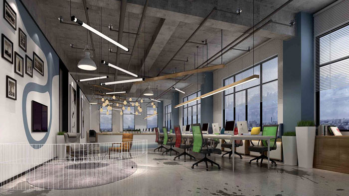 1300平方大型創意辦公室裝修設計案例