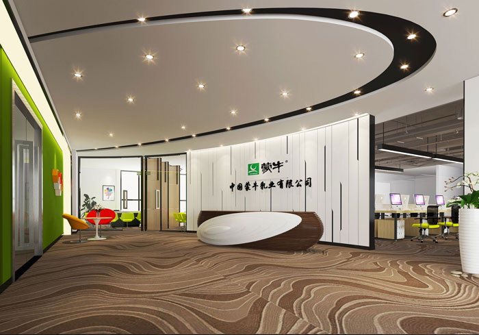 760平方中型創(chuàng)意辦公室前臺(tái)裝修設(shè)計(jì)案例效果圖