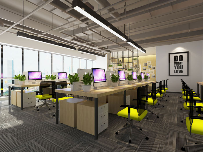 760平方中型創(chuàng)意辦公室辦公區(qū)域裝修設(shè)計(jì)案例效果圖