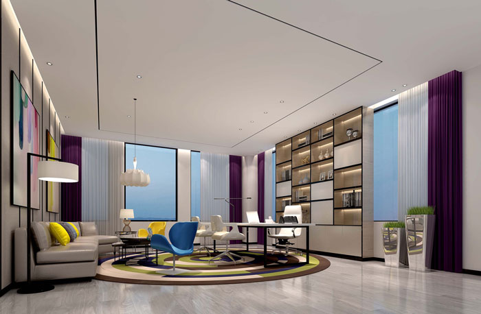 780平方中型創意總經理辦公室裝修設計案例效果圖