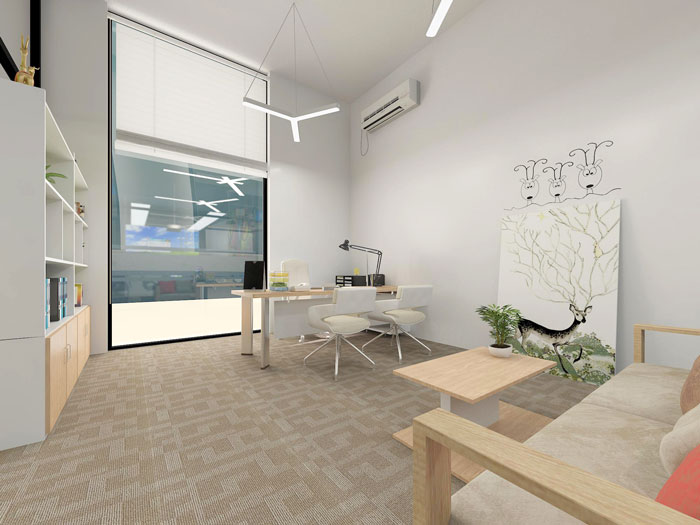 530平方中型創意總經理辦公室裝修設計案例效果圖