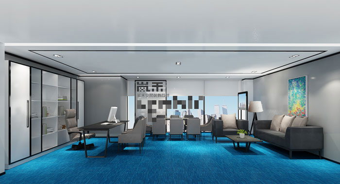 1030平方大型創意總經理辦公室裝修設計案例效果圖