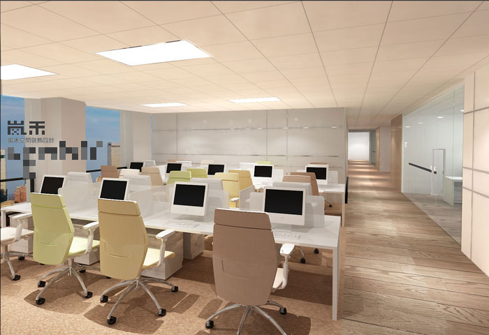 1450平方大型創(chuàng)意辦公室辦公區(qū)域裝修設(shè)計(jì)案例效果圖