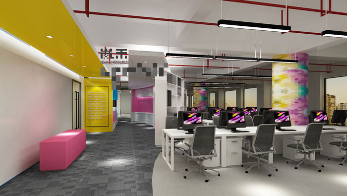 1050平方電子商務辦公室裝修設計案例
