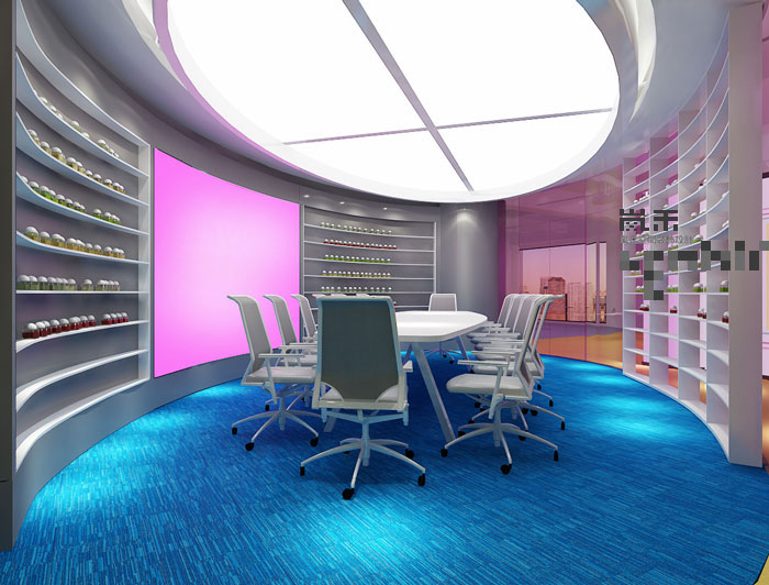 1050平方電子商務(wù)辦公室會(huì)議室裝修設(shè)計(jì)案例效果圖