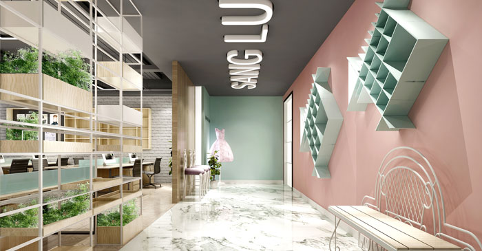 450平方現代簡約風格辦公室裝修設計案例