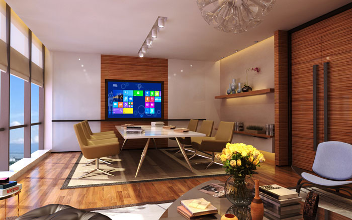 900平方中型創(chuàng)新辦公室接待會議室裝修設(shè)計案例效果圖