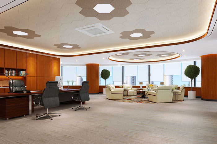 750平方中型總經理辦公室裝修設計案例效果圖