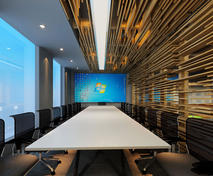 1100平方大型創意辦公室會議室裝修設計案例效果圖