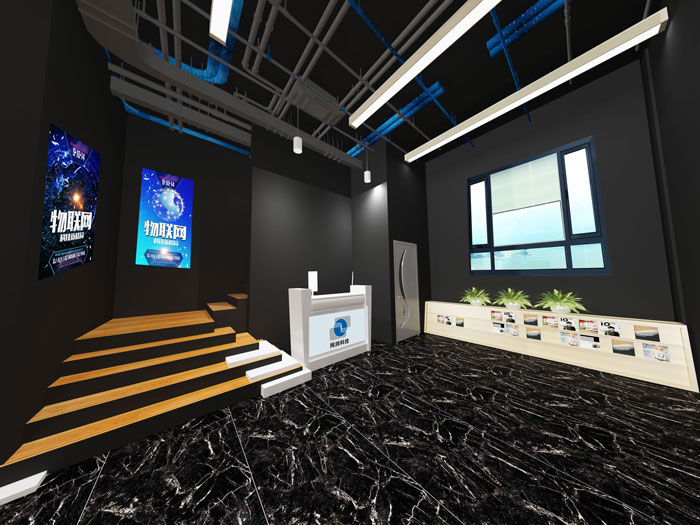 580平方中型辦公室前臺裝修設計案例效果圖