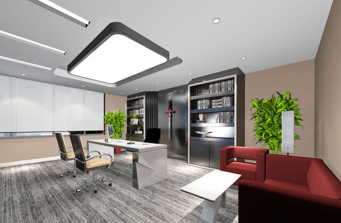 580平方中型總經理辦公室裝修設計案例效果圖