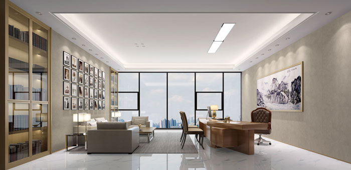 1200平方大型總經(jīng)理辦公室裝修設(shè)計(jì)案例效果圖