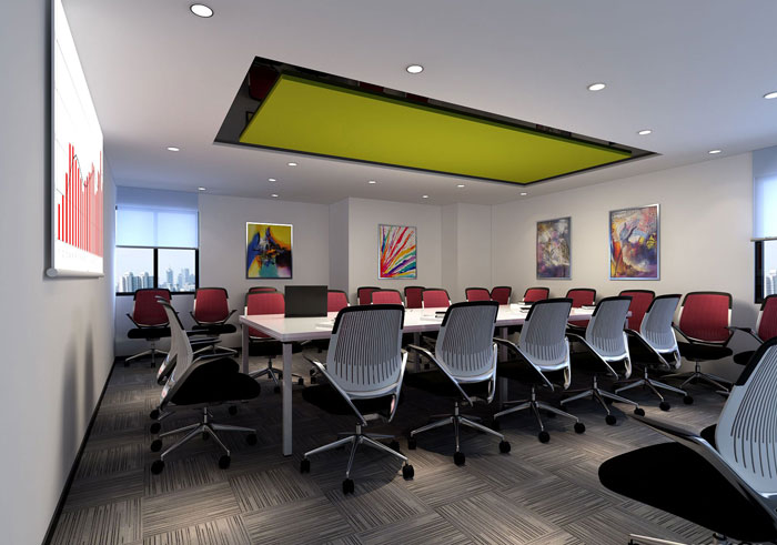 400平方教育行業辦公室會議室裝修設計案例效果圖