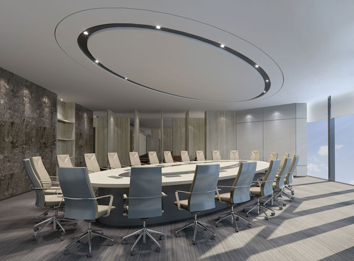 1410平方大型創意辦公室會議室裝修設計案例效果圖