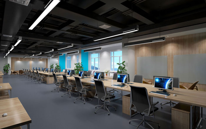 920平方中大型辦公室辦公區域裝修設計案例效果圖