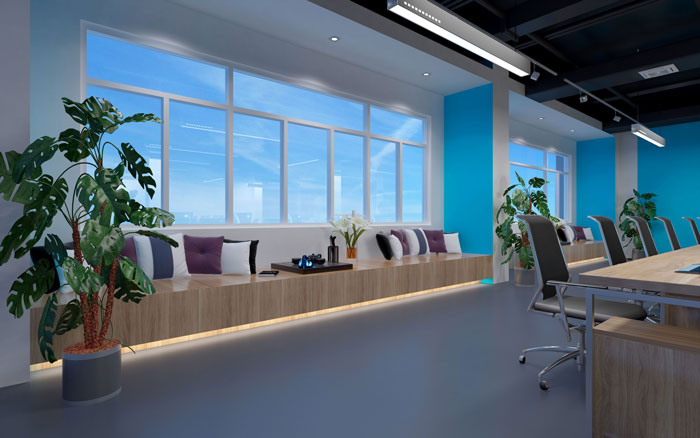 920平方中大型辦公室休息區域裝修設計案例效果圖