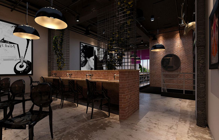 500平方服裝公司辦公室工作區域軟裝設計效果圖