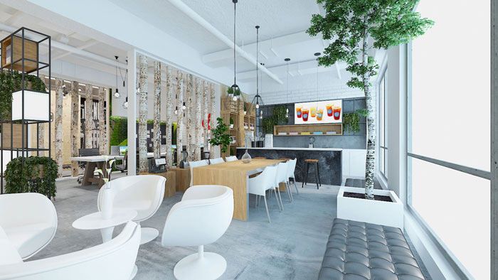 410平方中小型辦公室茶水間裝修設(shè)計(jì)案例效果圖