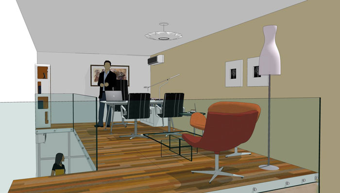 90平方loft風格總經理辦公室裝修設計案例效果圖