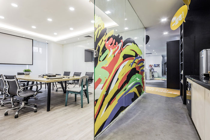 開放共享辦公室會議室效果圖