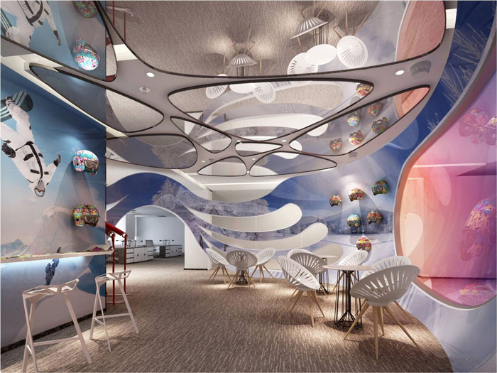 800平方現代簡約辦公室接待區裝修設計案例效果圖