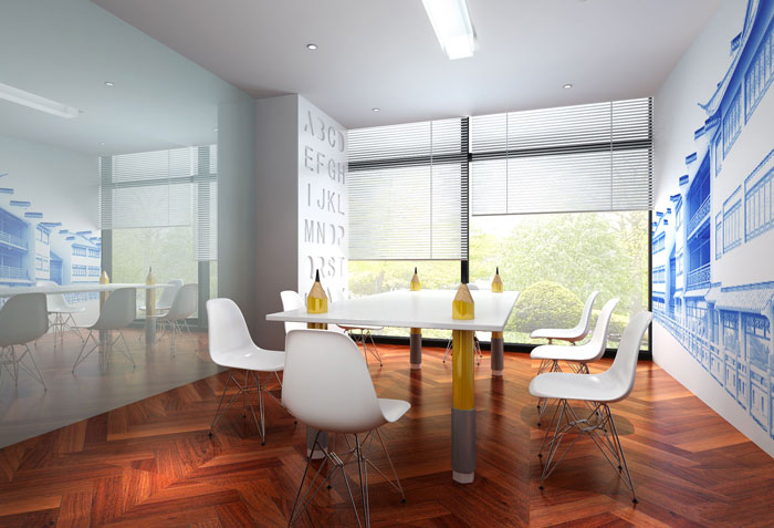 800平方現代簡約辦公室茶水間裝修設計案例效果圖