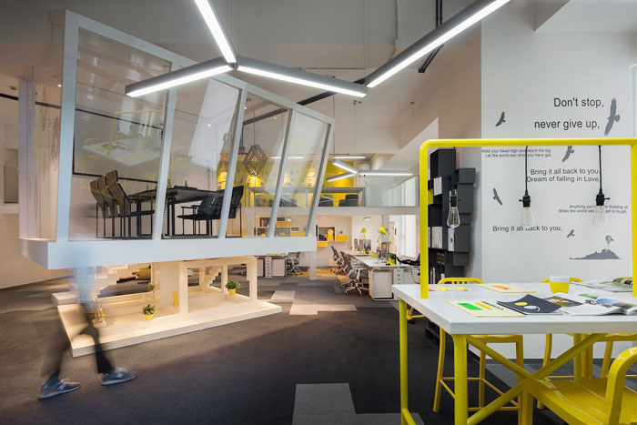 600平方loft風格辦公室辦公區域裝修設計案例效果圖