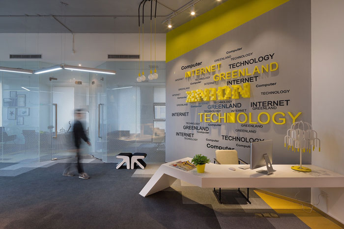 610平方辦公室前臺軟裝設計方案效果圖