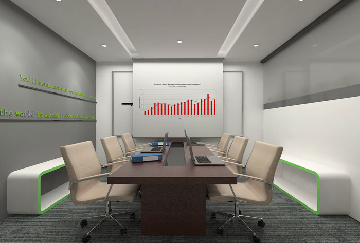 270平方現代簡約辦公室會議室裝修設計案例效果圖