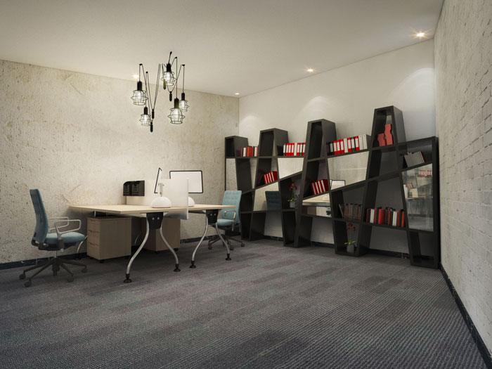 750平方辦公室設計部門軟裝設計方案效果圖