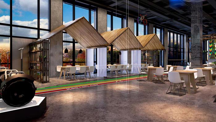 2200平方廠房辦公室裝修設(shè)計案例