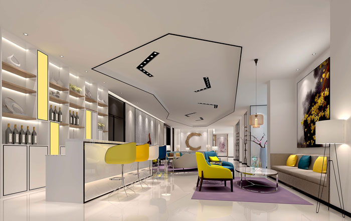 辦公室前臺(tái)裝修設(shè)計(jì)效果圖