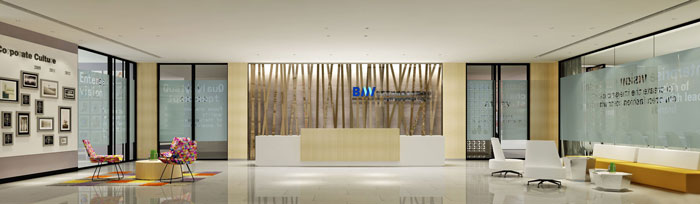 650平方服裝公司辦公室前臺裝修設計案例效果圖