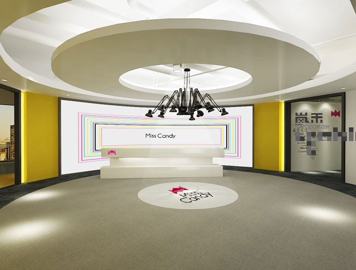 1050平方電子商務辦公室前臺裝修設計案例效果圖