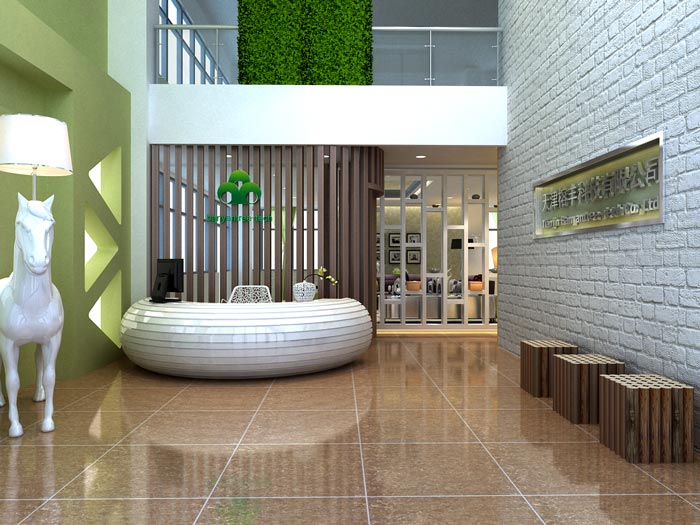 600平方無人機公司辦公樓前臺裝修設計案例效果圖