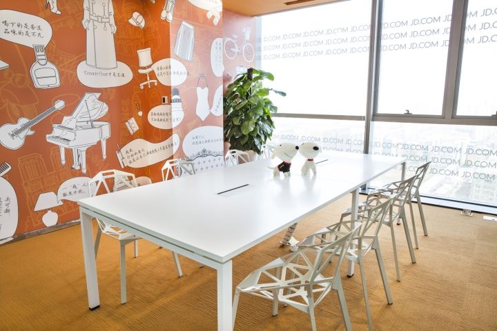 京東辦公室討論區(qū)域裝修設計效果圖