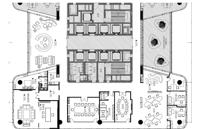 金融公司辦公室設計方案平面圖