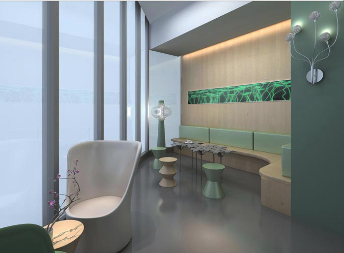 傳媒公司辦公室休息區(qū)域裝修設(shè)計案例效果圖