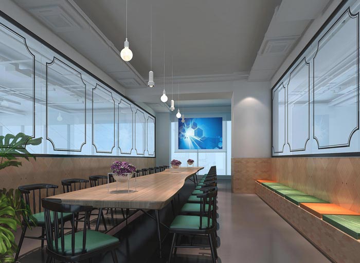 傳媒公司辦公室會議室裝修設(shè)計案例效果圖