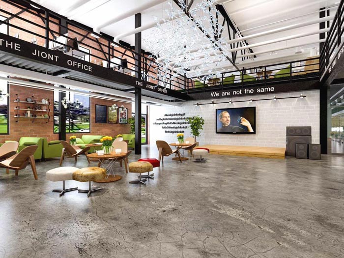 簡約時尚辦公室洽談區域區域裝修設計案例效果圖