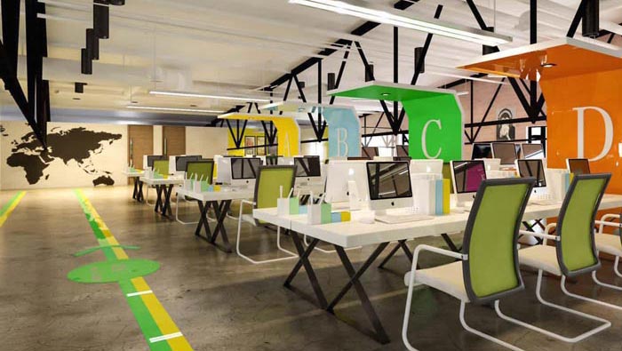 簡約時尚辦公室裝修設計案例