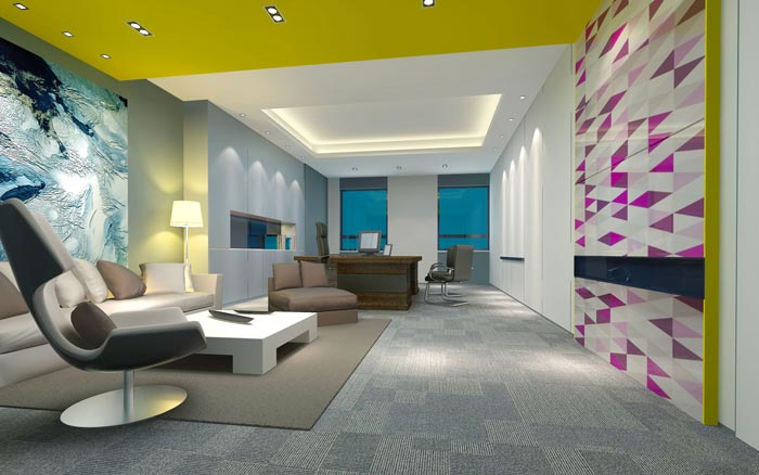 現代簡約風格總經理辦公室裝修設計效果圖