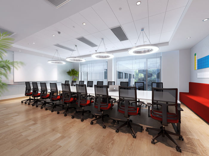 時尚簡約辦公室會議室裝修設計案例效果圖