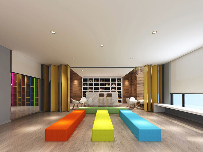 室內設計事務所辦公室休息區域裝修設計案例效果圖