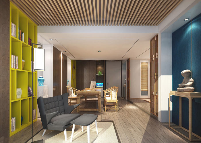 時尚簡約總經理辦公室裝修設計案例效果圖