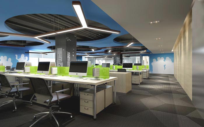 金融咨詢(xún)服務(wù)公司辦公室辦公區(qū)域裝修設(shè)計(jì)案例效果圖